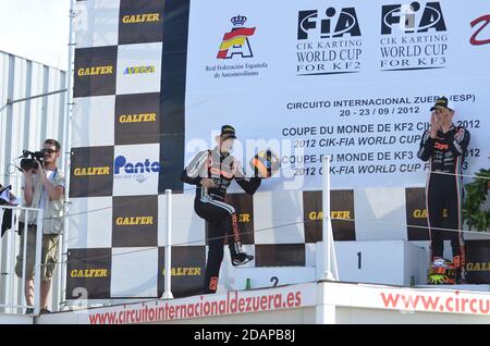 Carriera internazionale di Max Verstappen nel karting. Foto Stock