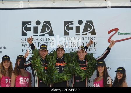 Carriera internazionale di Max Verstappen nel karting. Foto Stock