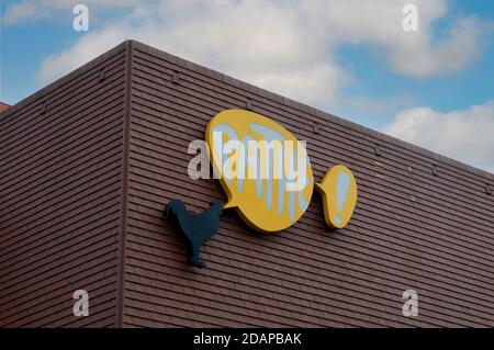 Billboard Pathe Travel Agency a Zaandam Paesi Bassi 23-10-2019 Foto Stock