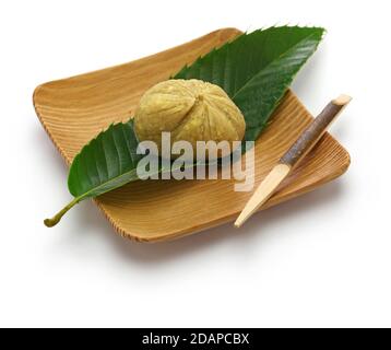 Kuri Kinton, castagne giapponesi schiacciate dolci Foto Stock