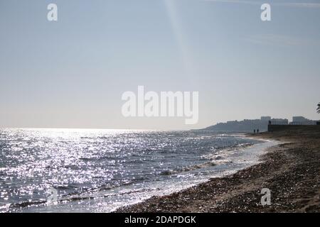 Oropesa spiaggia di giorno. Castellón. Spagna. Foto Stock