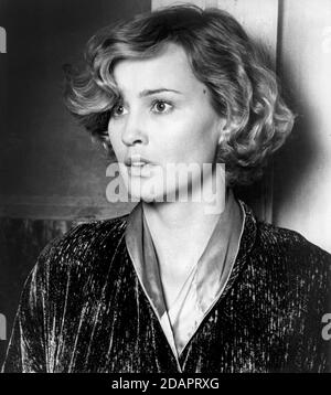 Jessica Lange, responsabile e spalle Pubblicità Ritratto per il film, 'il Postman suona sempre due volte', Paramount Pictures, 1981 Foto Stock