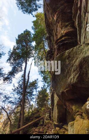 Rockhouse, Hocking Hills state Park, Ohio Foto Stock