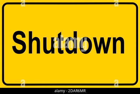 Immagine simbolica, fine della vita pubblica attraverso il secondo arresto, seconda ondata della crisi di Corona, Germania Foto Stock