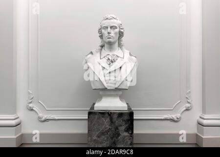 Friedrich Schiller, Bust di Carl Rumpf, 1896, Goethe e Schiller Archive, Weimar, Turingia, Germania Foto Stock