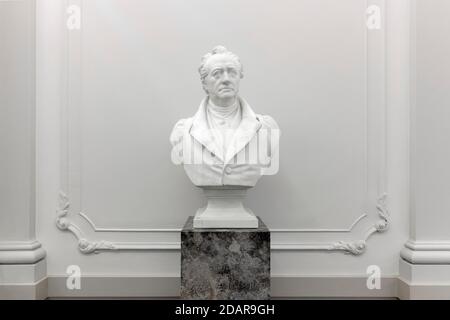 Johann Wolfgang von Goethe, busto di Carl Rumpf, 1896, Goethe e Schiller Archive, Weimar, Turingia, Germania Foto Stock