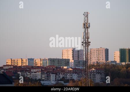 Stazione ricetrasmittente di base a Danzica, Polonia. 3 Novembre 2020 © Wojciech Strozyk / Alamy Stock Photo *** Local Caption *** Foto Stock