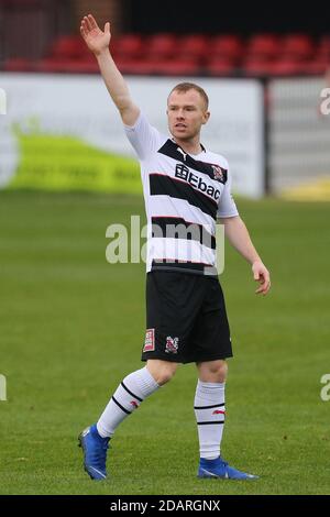 DARLINGTON, INGHILTERRA. 14 NOVEMBRE Adam Campbell di Darlington durante la Vanarama National League North match tra Darlington e AFC Telford United a Blackwell Meadows, Darlington sabato 14 novembre 2020. (Credit: Mark Fletcher | MI News) Credit: MI News & Sport /Alamy Live News Foto Stock