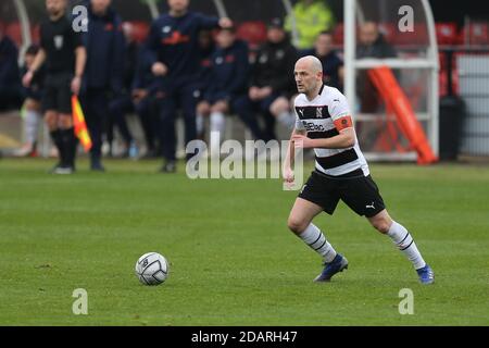 DARLINGTON, INGHILTERRA. IL 14 NOVEMBRE sarà Hatfield di Darlington durante la Vanarama National League North match tra Darlington e AFC Telford United a Blackwell Meadows, Darlington sabato 14 novembre 2020. (Credit: Mark Fletcher | MI News) Credit: MI News & Sport /Alamy Live News Foto Stock