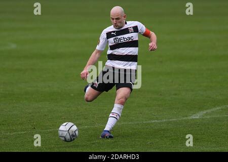 DARLINGTON, INGHILTERRA. IL 14 NOVEMBRE sarà Hatfield di Darlington durante la Vanarama National League North match tra Darlington e AFC Telford United a Blackwell Meadows, Darlington sabato 14 novembre 2020. (Credit: Mark Fletcher | MI News) Credit: MI News & Sport /Alamy Live News Foto Stock