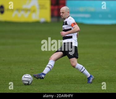 DARLINGTON, INGHILTERRA. IL 14 NOVEMBRE sarà Hatfield di Darlington durante la Vanarama National League North match tra Darlington e AFC Telford United a Blackwell Meadows, Darlington sabato 14 novembre 2020. (Credit: Mark Fletcher | MI News) Credit: MI News & Sport /Alamy Live News Foto Stock