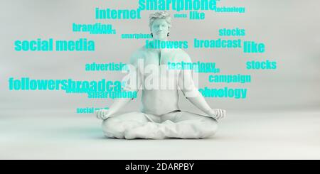 Industria di vendita del Internet con l'uomo riuscito che sorride Foto Stock