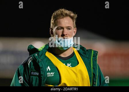 Galway, Irlanda. 14 novembre 2020. Kieran Marmion of Connacht durante la partita Guinness PRO14 Round 6 tra Connacht Rugby e Scarlets allo Sportsground di Galway, Irlanda il 14 novembre 2020 (Foto di Andrew SURMA/SIPA USA) Credit: Sipa USA/Alamy Live News Foto Stock