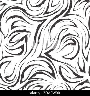 Linee e angoli neri irregolari isolati su motivi senza giunture vettoriali bianche.Abstract texture per decorazione o sfondo. Illustrazione Vettoriale