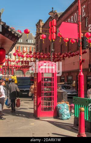 LONDRA - UK - 03 maggio 2018: Vista di China Town a Londra. China Town - una delle principali attrazioni turistiche di Londra Foto Stock