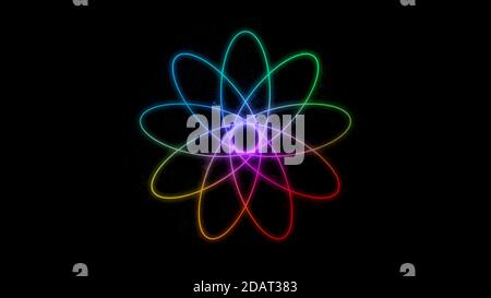 Abstract 3D sfondo o logo per la presentazione aziendale con motivi floreali e ad anello , rendering 3D Foto Stock