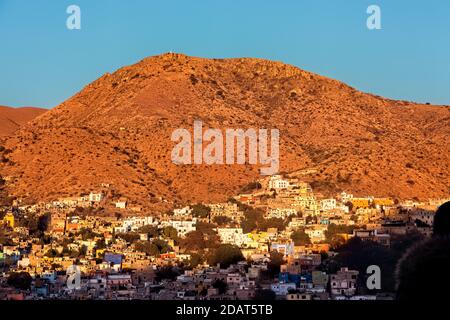 Colori del tramonto, Guanajuato, patrimonio dell'umanità dell'UNESCO, Messico Foto Stock