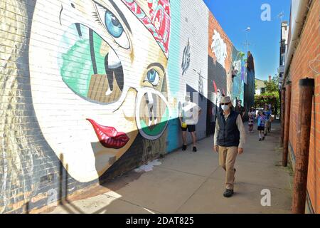 Novembre 2020. Benalla Street Art, Benalla, Victoria, Australia Foto Stock