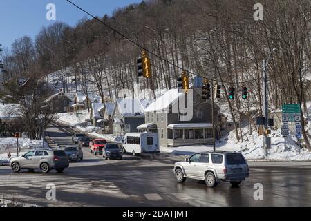 MONTPELIER, VERMONT, USA - FEBBRAIO, 20, 2020: Vista della città della capitale del Vermont in inverno Foto Stock