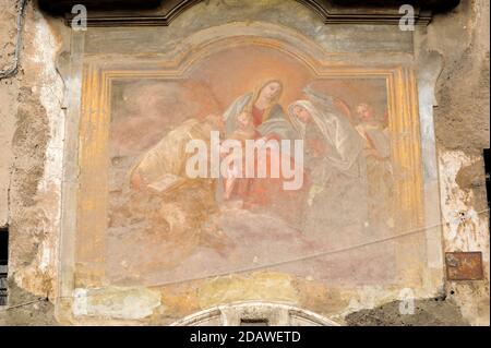 Affresco (18th ° secolo), Monastero delle Oblate di Santa Francesca Romana, Via del Teatro di Marcello, Roma, Italia Foto Stock