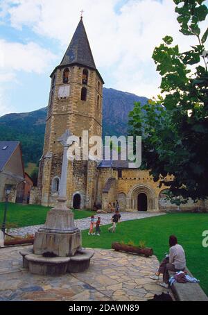 Chiesa di San Andrés. Salardu, provincia di Lerida, Catalogna, Spagna. Foto Stock