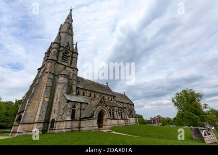 La Chiesa di St Mary, Studley Royal,, North Yorkshire, Inghilterra, Regno Unito Foto Stock
