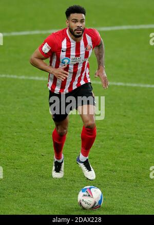 Jordan Willis di Sunderland durante la partita Sky Bet League One allo Stadium of Light di Sunderland. Foto Stock