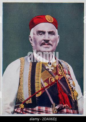 Ritratto di Nikola i Petrovich-Njegosh (1841 – 1921) fu il governatore del Montenegro dal 1860 al 1918, regnante come principe sovrano dal 1860 al 1910 e. Foto Stock