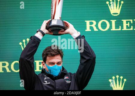 15 novembre 2020, Istanbul Park Circuit, Istanbul, Formula 1 DHL Turkish Grand Prix 2020, nel podio della foto: Team principal Toto Wolff (Mercedes) | utilizzo in tutto il mondo Foto Stock