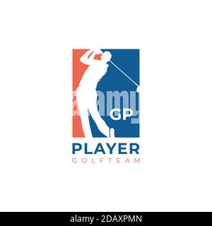Design esclusivo del logo di golf Illustrazione Vettoriale