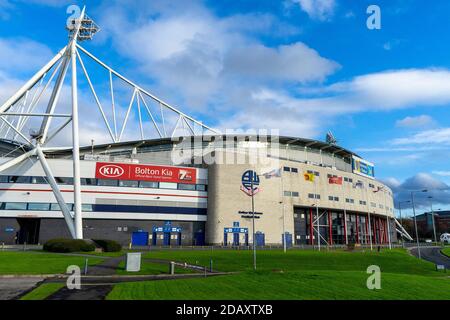 University of Bolton Stadium, Bolton, Lancashire. Sede dei Bolton Wanderers Foto Stock