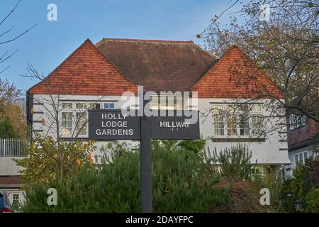 Holly Lodge Gardens, highgate Private Estate Foto Stock