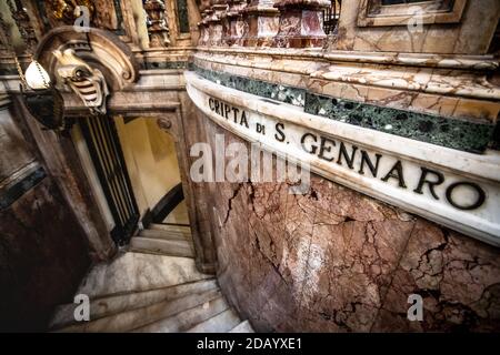 Cripta di San Gennaro, Duomo di Napoli, Napoli, Italia Foto Stock