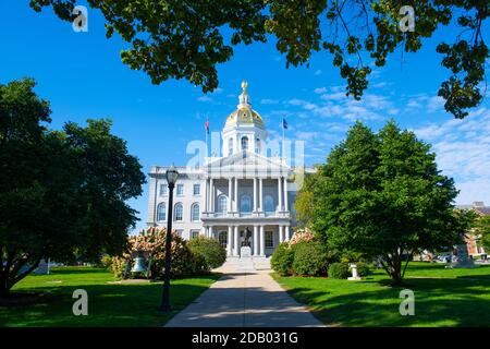 New Hampshire state House, Concord, New Hampshire, Stati Uniti. Il New Hampshire state House è la più antica casa di stato della nazione, costruita nel 1816 - 1819. Foto Stock