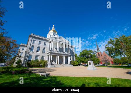 New Hampshire state House, Concord, New Hampshire, Stati Uniti. Il New Hampshire state House è la più antica casa di stato della nazione, costruita nel 1816 - 1819. Foto Stock