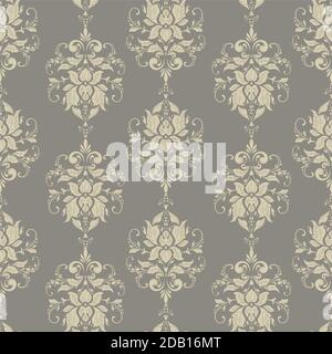 Carta da parati floreale vettoriale. Classico ornamento floreale barocco. Modello vintage senza cuciture Illustrazione Vettoriale