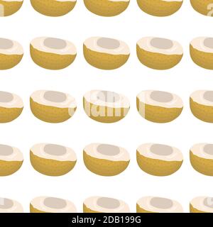 Illustrazione sul tema grande colore senza cuciture longan, brillante motivo di frutta per sigillo. Modello di frutta costituito da un bellissimo longan di ripetizione senza cuciture. Semplice Illustrazione Vettoriale
