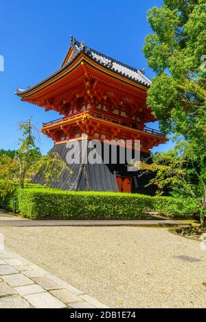 Vista del Syoro del Tempio di Ninna-ji, a Kyoto, Giappone Foto Stock