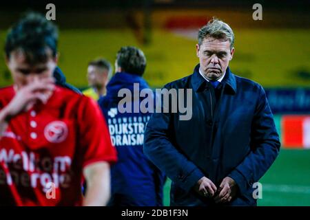 LEEUWARDEN, PAESI BASSI - 15 NOVEMBRE: OLE Tobiasen di Almere City durante la partita olandese di Keukenkampioendivisie tra Cambuur e Almere City FC allo stadio Cambuur il 15 novembre 2020 a Leeuwarden, Paesi Bassi (Foto di Henk Jan Dijks/Orange Pictures) Foto Stock