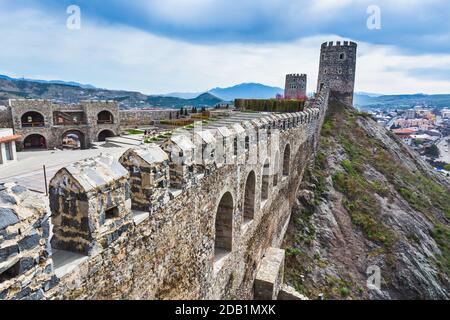 AKHALTSIKHE GEORGIA 04 27 2015 il castello di Rabati è una fortezza di Akhaltsikhe, Georgia. Originariamente fondata nel IX secolo come il Castello di Lomisa Foto Stock