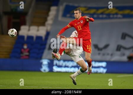 Cardiff, Regno Unito. 15 novembre 2020. Gareth Bale del Galles in azione. UEFA Nations League, gruppo H match, Galles contro Repubblica d'Irlanda allo stadio cittadino di Cardiff, Galles del Sud, domenica 15 novembre 2020. pic by Andrew Orchard/Andrew Orchard sports photography/Alamy Live News Credit: Andrew Orchard sports photography/Alamy Live News Foto Stock