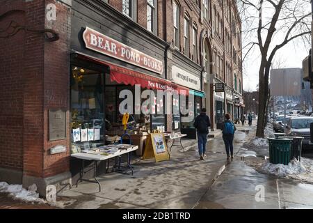 MONTPELIER, VERMONT, USA - FEBBRAIO, 20, 2020: Vista della città della capitale del Vermont in inverno Foto Stock