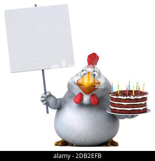 Pollo di divertimento - 3D illustrazione Foto Stock