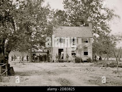 Fair Oaks, Va. casa di telaio utilizzato come ospedale dalla divisione di Gen Joseph Hooker. Foto Stock