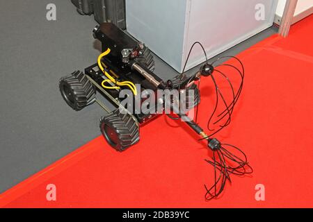Apparecchiatura Di Controllo Remoto Del Robot Di Pulizia Del Camino Foto Stock