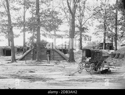 Petersburg, Virginia. Bombe di fronte a Pietroburgo. (Carro fotografico, reparto tecnico mostrato. Foto Stock