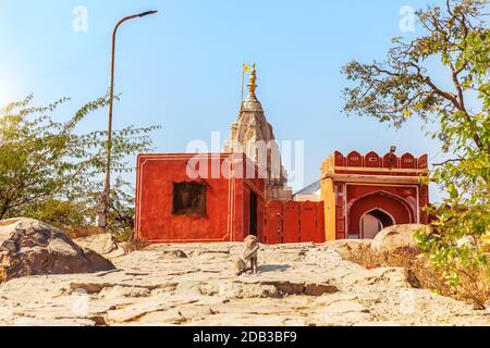 Tempio del sole Jaipur nel complesso di Galta Ji, India. Foto Stock