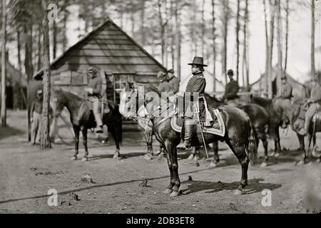 Stazione di brandy, Virginia Gen. Rufus Ingalls a cavallo. Foto Stock