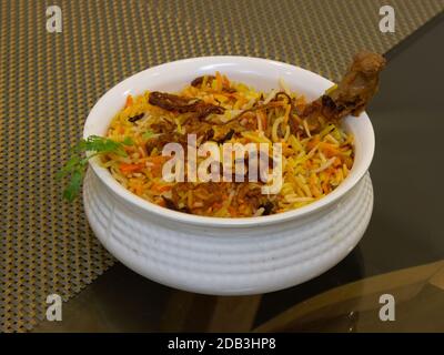 Biryani tradizionale - cibo Mughalai indiano Foto Stock