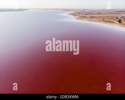 Saline bianche del Limano Rosso Kuyalnik in Ucraina, Odessa in estate Foto Stock